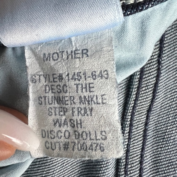 Mother skinny jeans style: The Stunner Step ankle fray wash: Disco Dolls size 25 - Picture 4 of 4